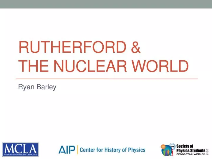 rutherford the nuclear world