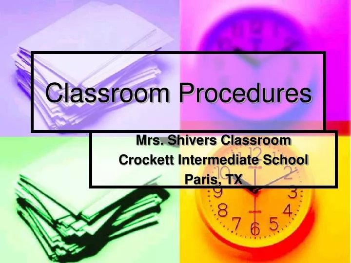 classroom procedures