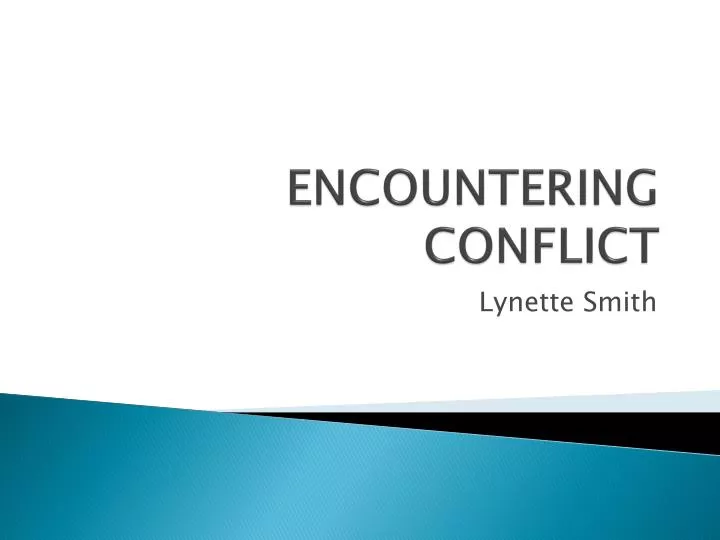 encountering conflict
