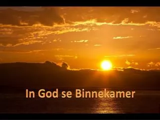 In God se Binnekamer
