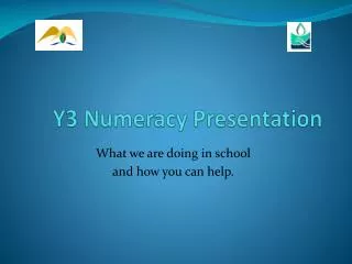 Y3 Numeracy Presentation