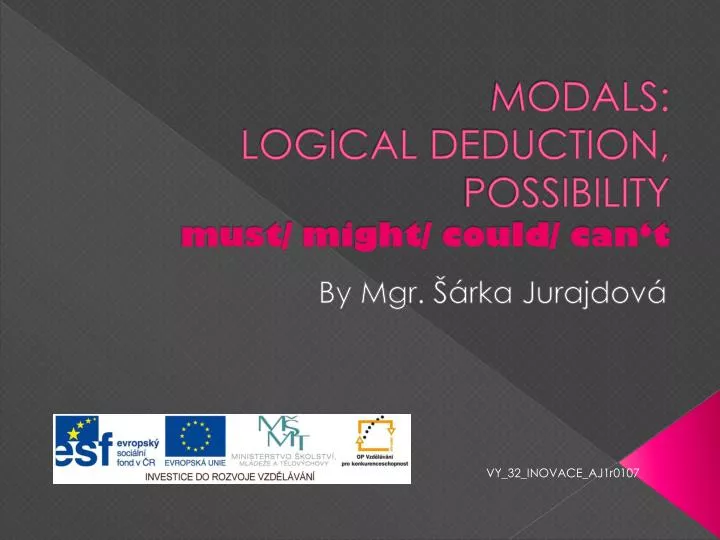 modals logical deduction possibility must might could can t