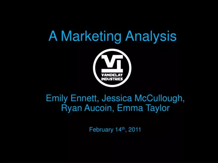 a marketing analysis