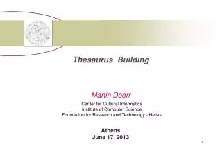 Thesaurus Building