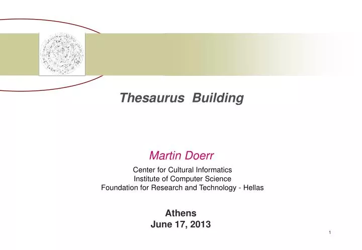 thesaurus building