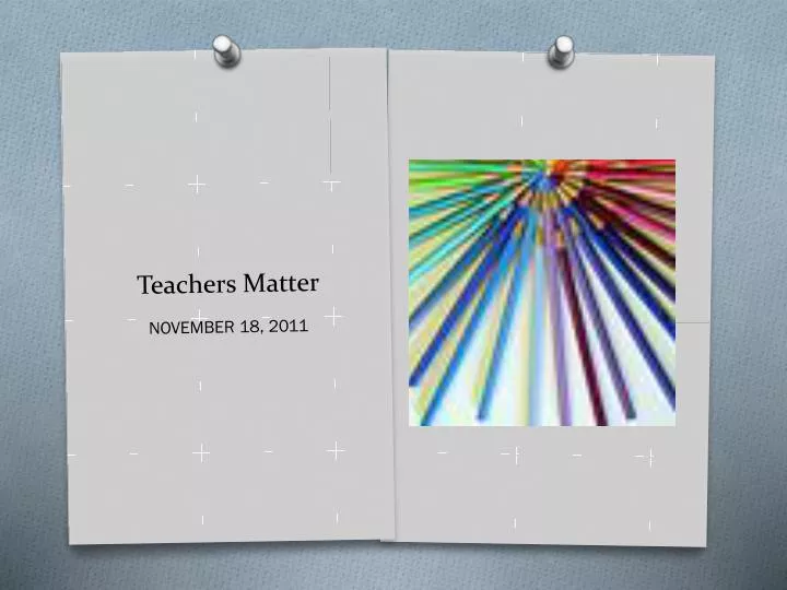 teachers matter