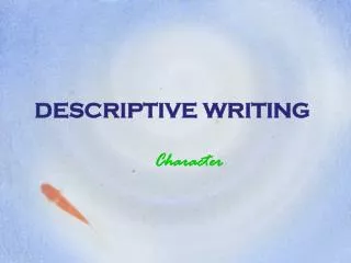 descriptive writing