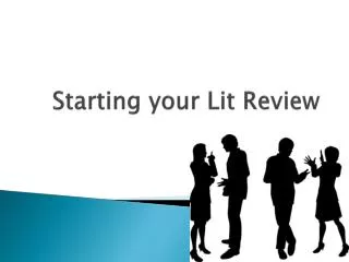 Starting your Lit Review
