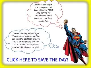 CLICK HERE TO SAVE THE DAY!