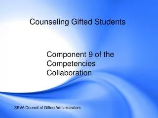 Counseling Gifted Students