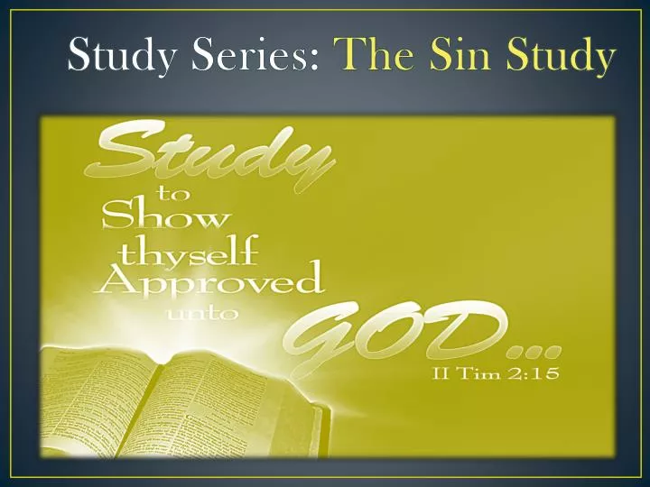 study series the sin study