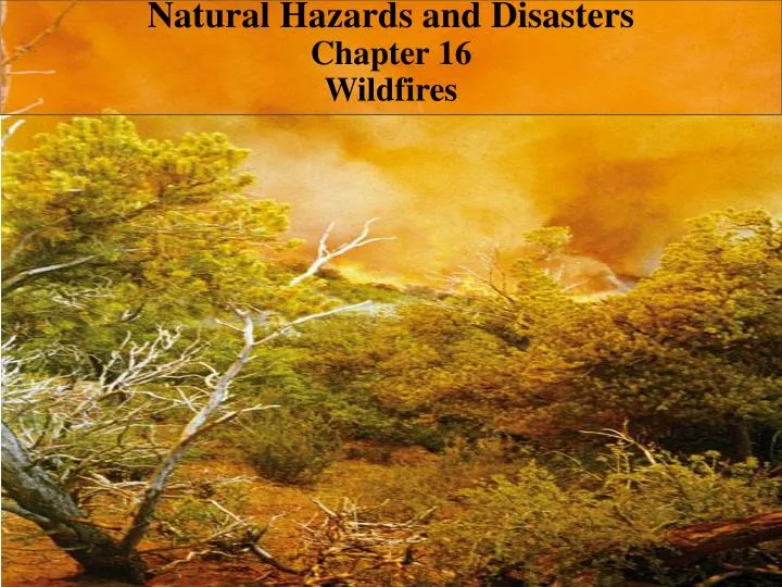 natural hazards and disasters chapter 16 wildfires