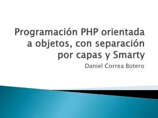 programaci n php orientada a objetos con separaci n por capas y smarty