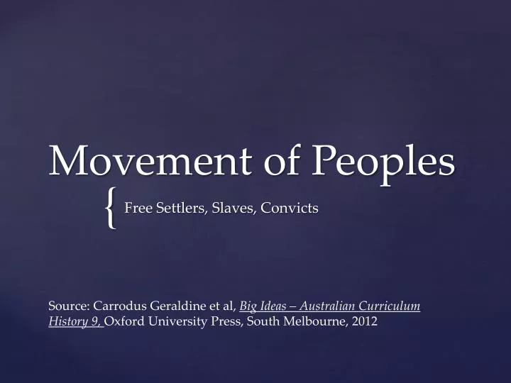 movement of peoples
