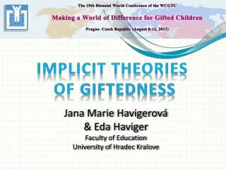 Implicit theories of giftedness
