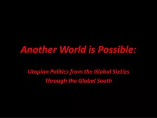 another world is possible