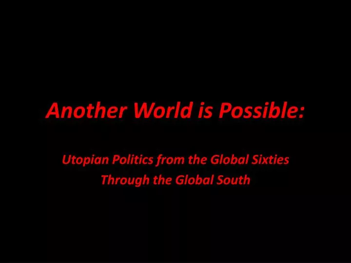 another world is possible