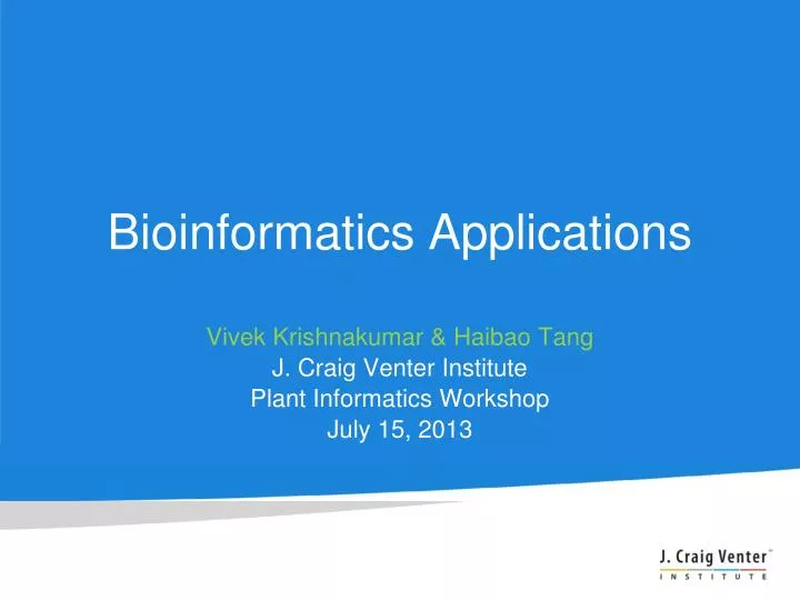 bioinformatics applications