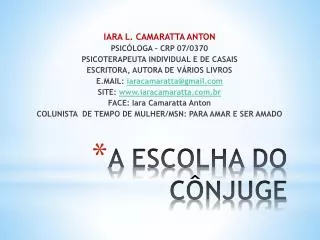 a escolha do c njuge