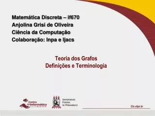 teoria dos grafos defini es e terminologia