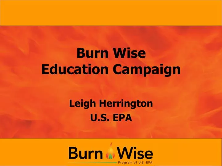 burn wise education campaign