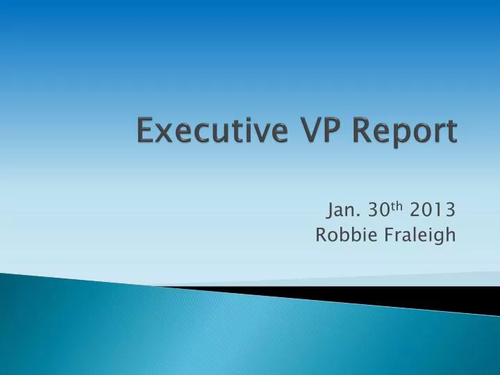 executive vp report