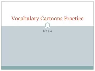 Vocabulary Cartoons Practice