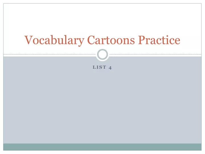 vocabulary cartoons practice