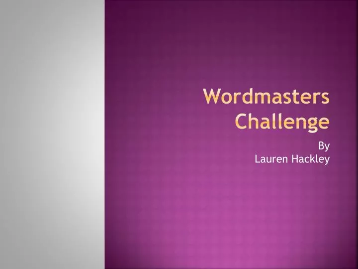 wordmasters challenge
