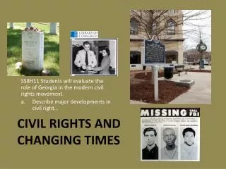 civil rights and changing times