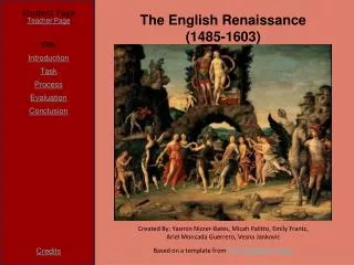 The English Renaissance (1485-1603)