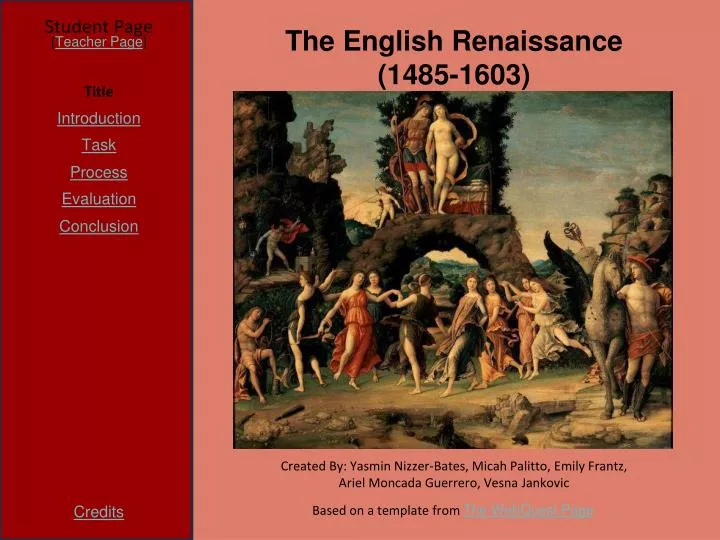 the english renaissance 1485 1603