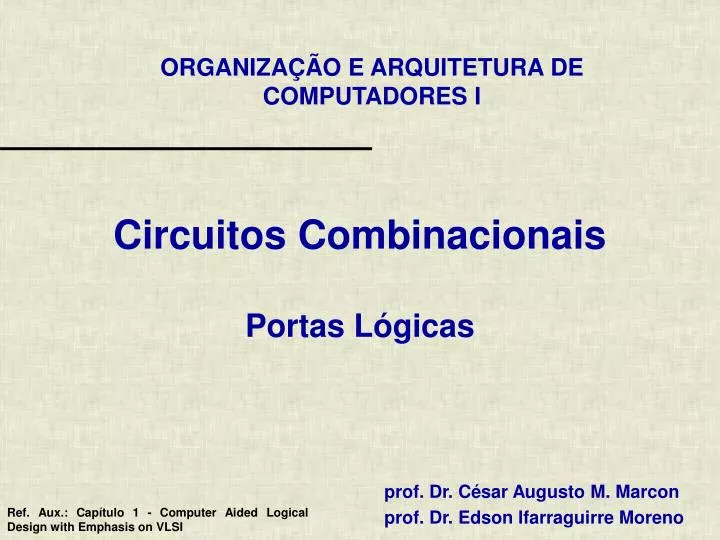 circuitos combinacionais portas l gicas