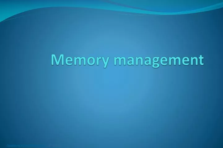 memory management