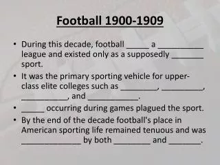 Football 1900-1909