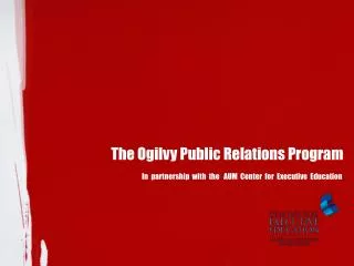 The Ogilvy Public Relations Program