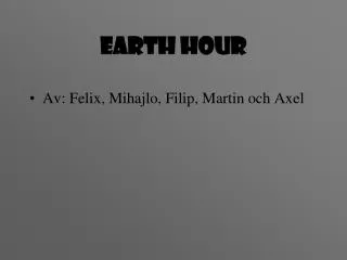 earth hour