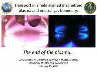 Transport in a field aligned magnetized plasma and neutral gas boundary: