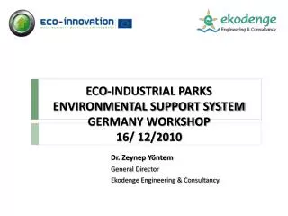 eco industrial parks environmental support system germany workshop 16 12 2010