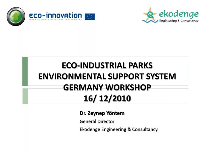 eco industrial parks environmental support system germany workshop 16 12 2010
