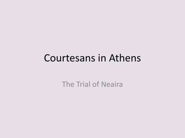courtesans in athens
