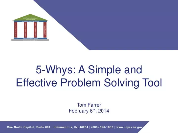 5 whys a simple and effective problem solving tool tom farrer february 6 th 2014