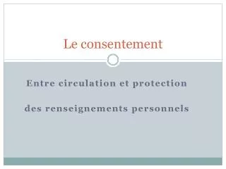 le consentement