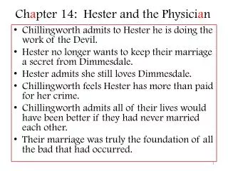 Ch a pter 14: Hester and the Physici a n