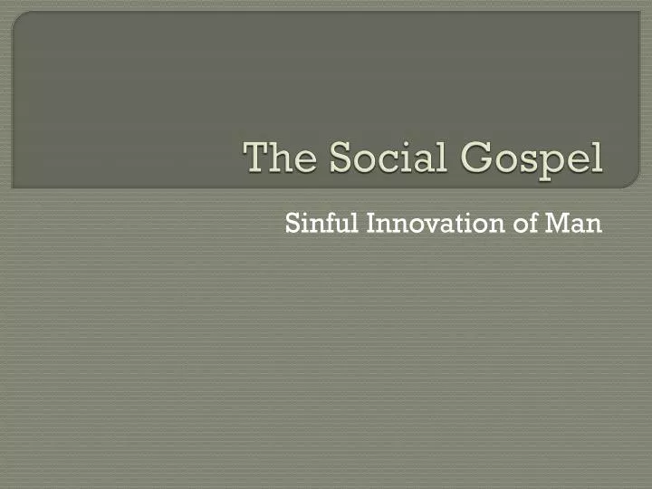 the social gospel