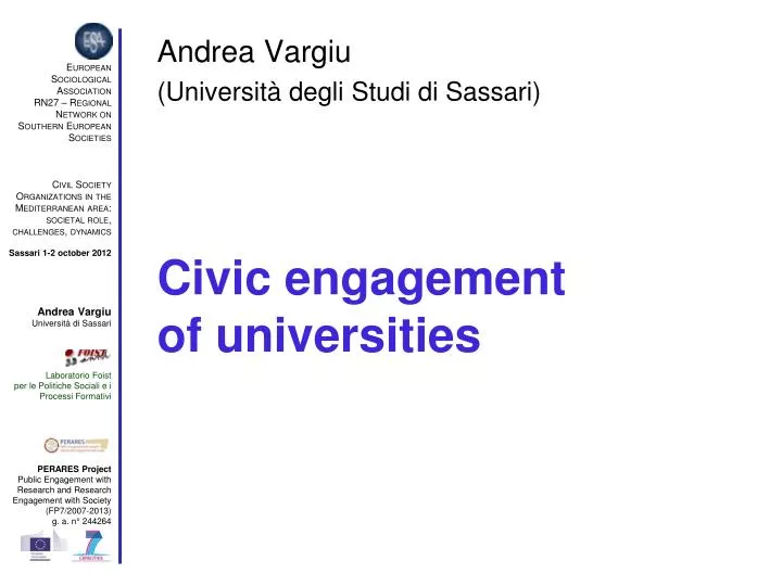 civic engagement of universities
