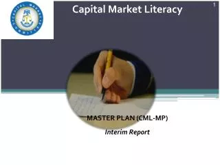 Capital Market Literacy MASTER PLAN (CML-MP) Interim Report