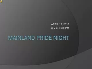 Mainland Pride Night