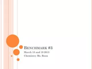 Benchmark #3