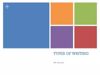 TYPES OF WRITING